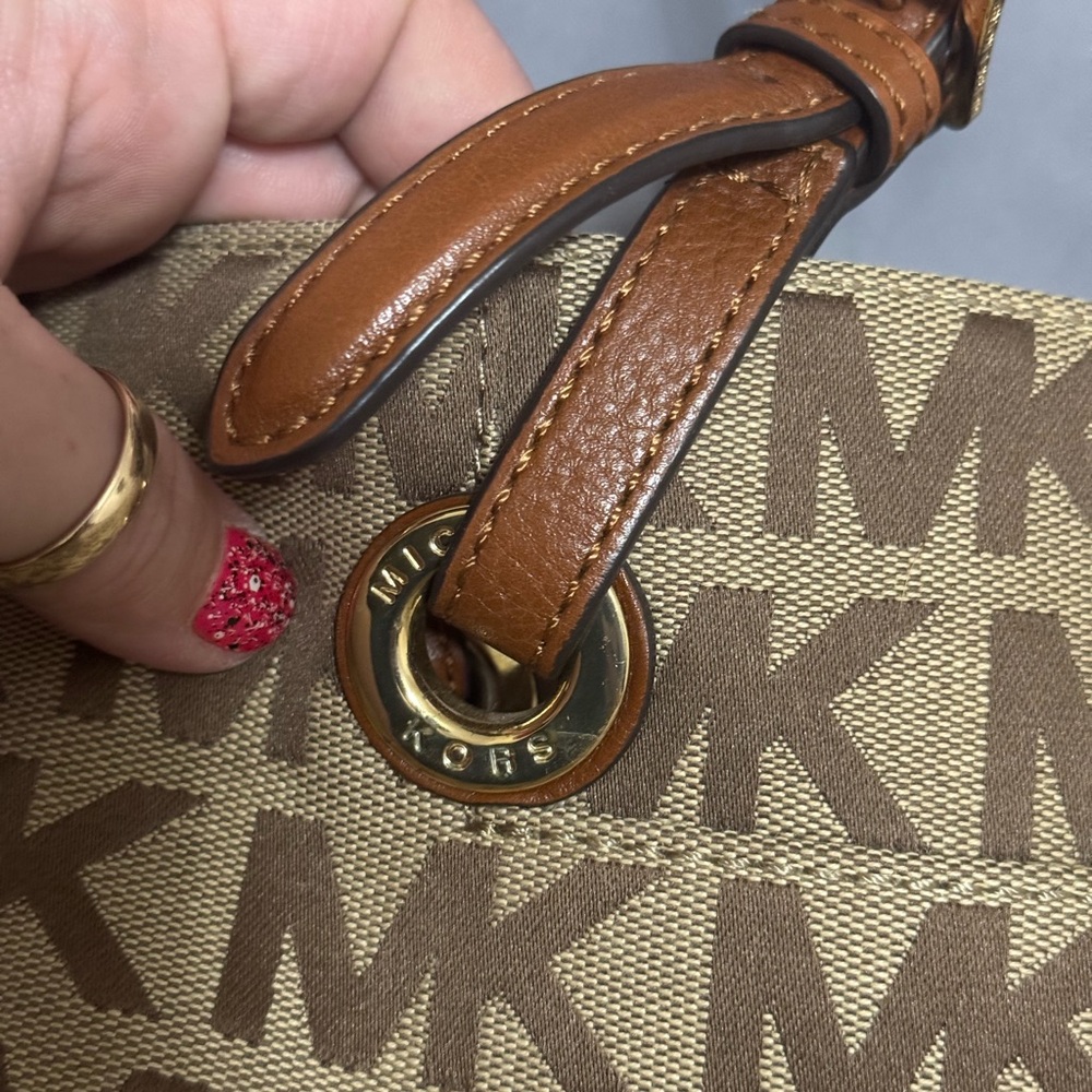Michael Kors Brown Logo Tote Bag - Picture 6 of 16